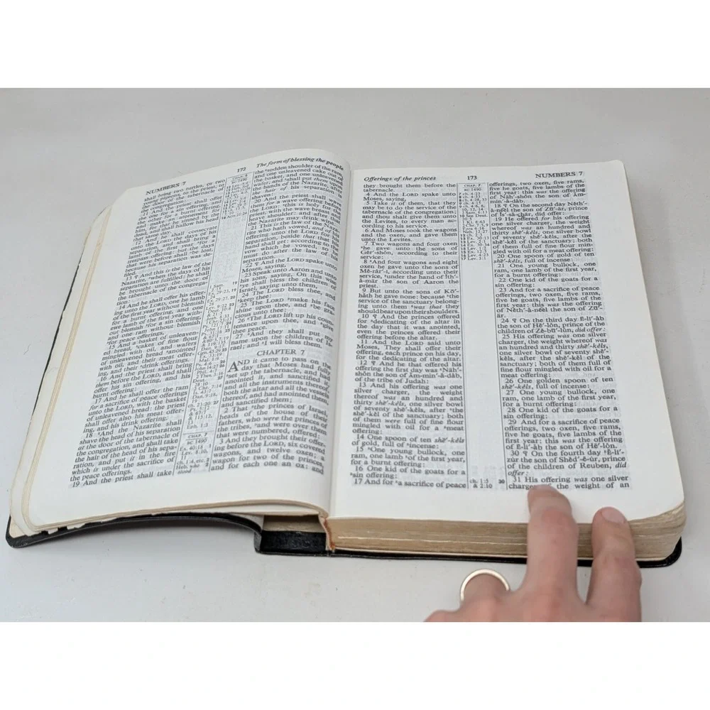 HOLY BIBLE King‎ James Red Letter Instant Indexed WORLD Self-Pronouncing Black